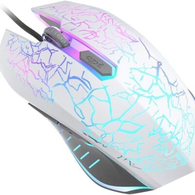 CZHEN Wired Computer Mouse, PC Laptop Gaming mice for Gamer,RGB USB Optical Mice with 7 Colors LED Backlight, 4 DPI Settings Up to 2400 DPI
