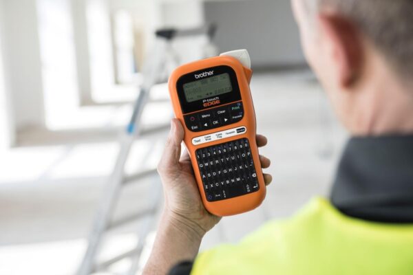 Brother PT-E110BP Contractor Kit: P-Touch Handheld Industrial Label Printer Plus 3 Tapes (up to 12mm Labels) - Image 8