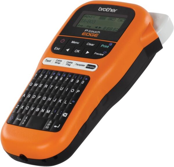 Brother PT-E110BP Contractor Kit: P-Touch Handheld Industrial Label Printer Plus 3 Tapes (up to 12mm Labels) - Image 4