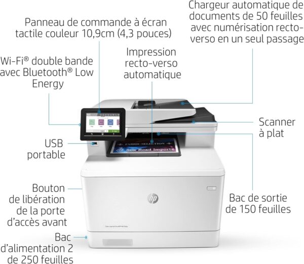 HP Color LaserJet Pro Multifunction M479fdn Laser Printer with One-Year, Next-Business Day, Onsite Warranty (W1A79A) - Image 4