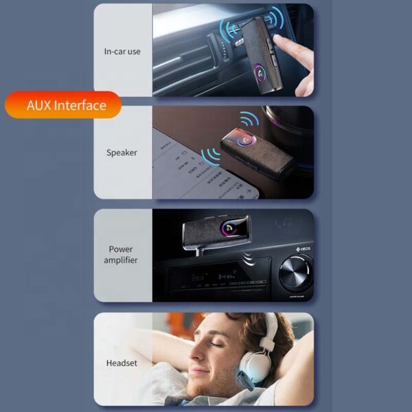 TF Card BT5.3 Bluetooth Audio Receiver Handsfree Call Audio Car Aux 3.5mm Music Wireless Adapter Bluetooth Receiver - Image 6