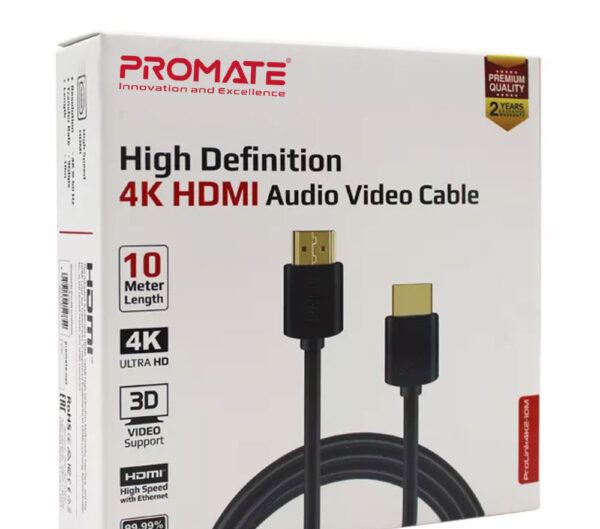 Promate High Definition 4K HDMI Audio Video Cable 10m