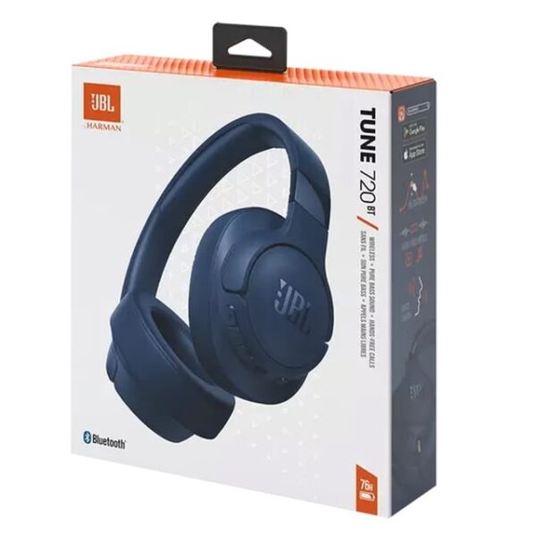 JBL Tune 720BT Wireless Over-Ear Headphones, Blue