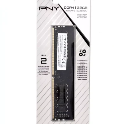 PNY 32GB 3200MHz DDR4 PC4-25600 1RX8 MD32GSD43200-TB Desktop non-ECC UDIMM