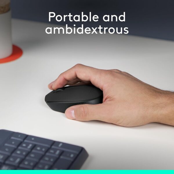 Logitech M170 Wireless Mouse for PC, Mac, Laptop, 2.4 GHz with USB Mini Receiver, Optical Tracking, 12-Months Battery Life, Ambidextrous - Black - Image 9